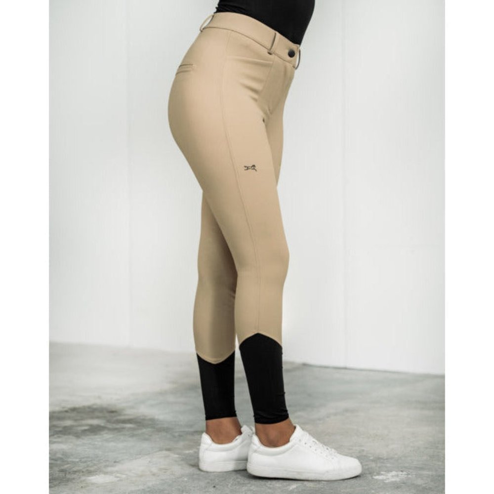 BNWT Fager Freya Hybrid breeches -- dark beige, full grip, size US28 (EU40)